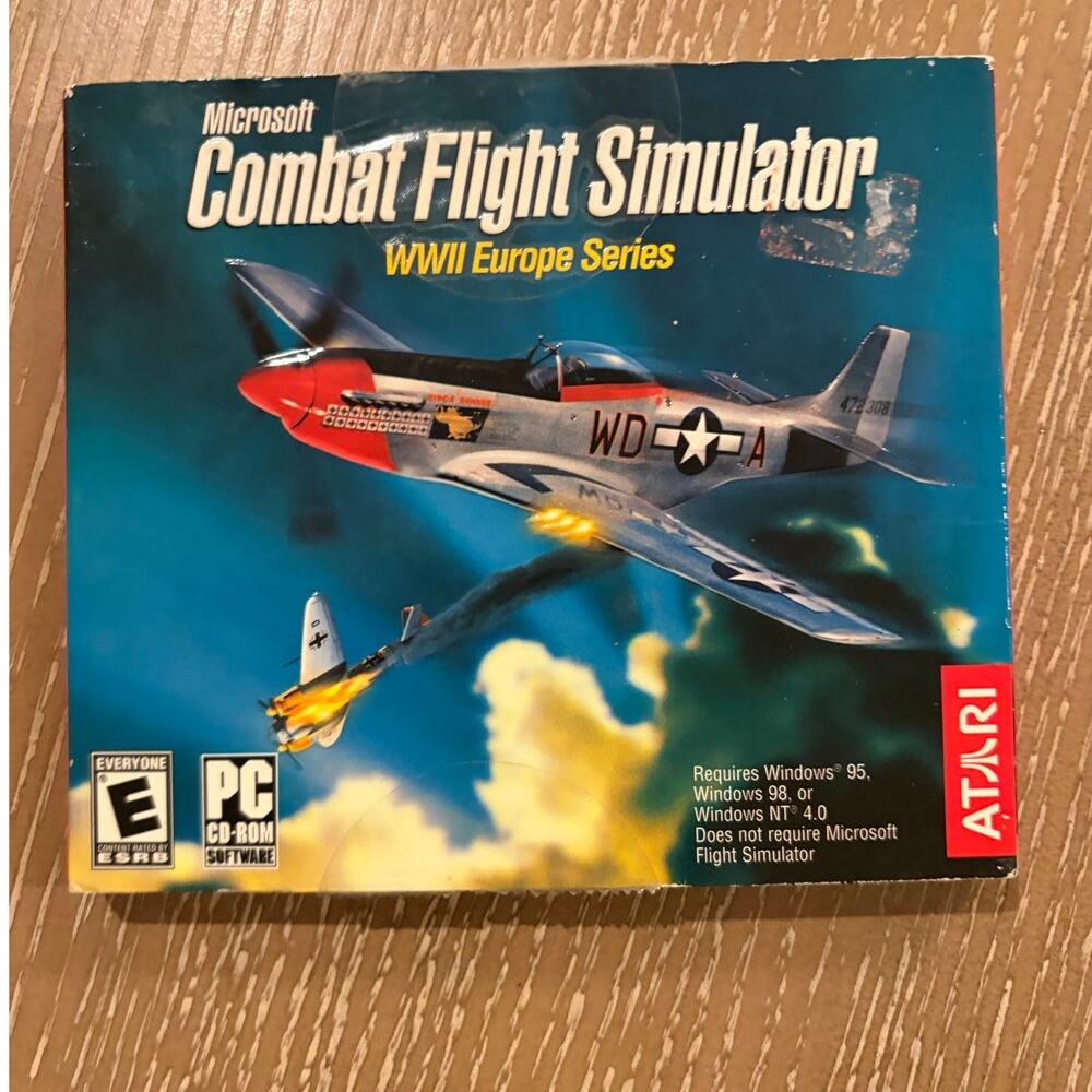 Microsoft PC Combat Flight Simulator WWII Europe Series 1998 Air Combat W/Sleeve